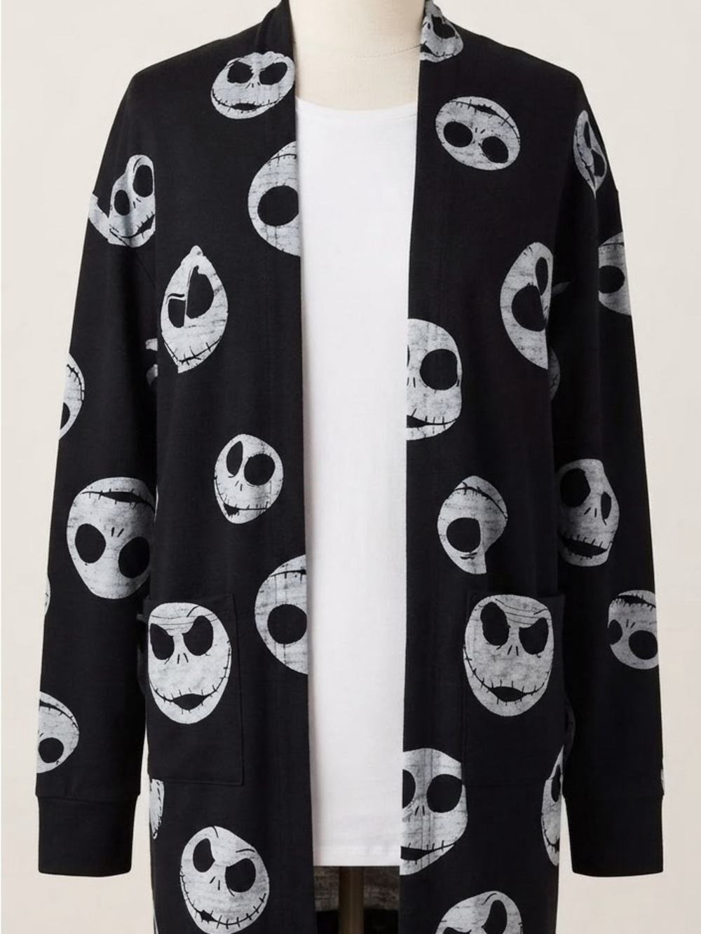 Disney The Nightmare Before Christmas Jack Skellington Cardigan Sweater Small